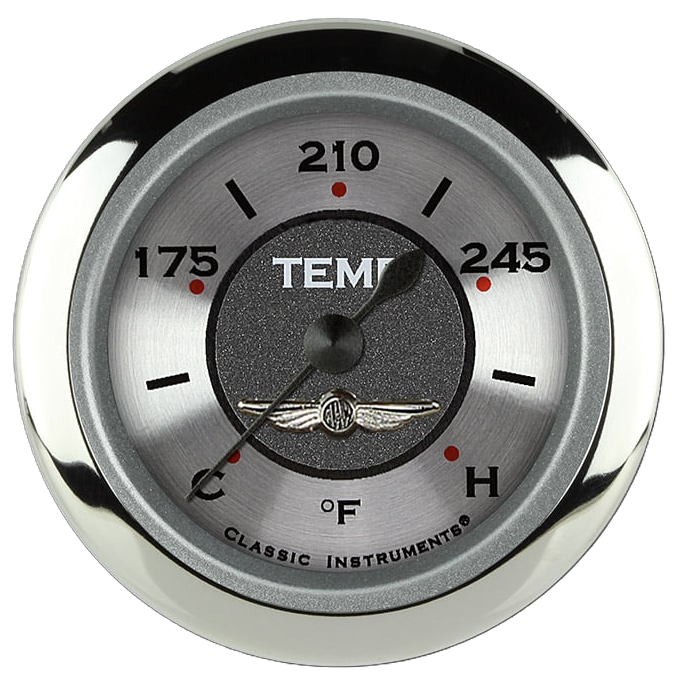 Classic Instruments All American 2 1/8" Full Sweep Water Temperature Gauge - AW126SRC-06