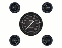 Classic Instruments Autocross Gray Six Gauge Set - AX54GBLF