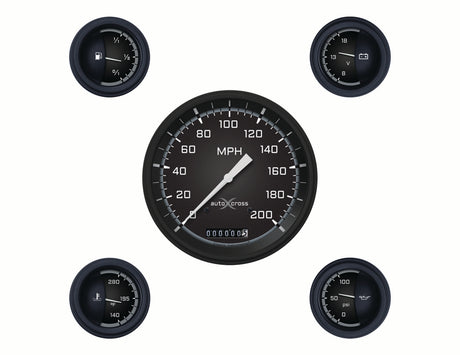 Classic Instruments Auto Cross Gray 6 Gauge Set - AX54GBLF