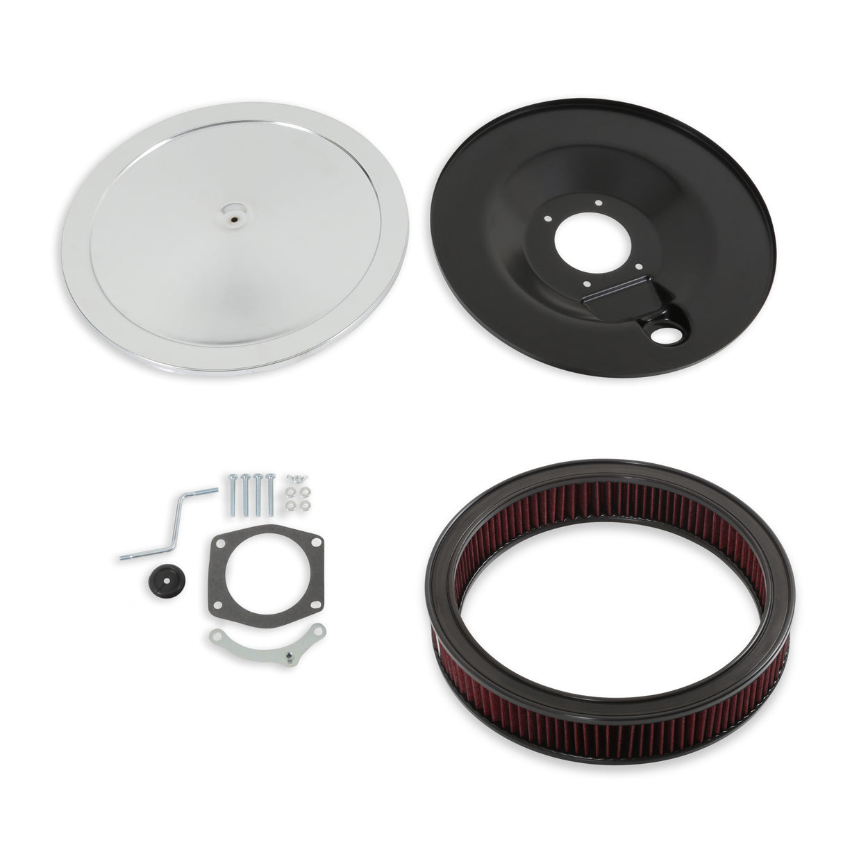 Holley 120-500 RetroFilter Drive-By-Wire Air Cleaner - 16-Inch Diameter - Chrome