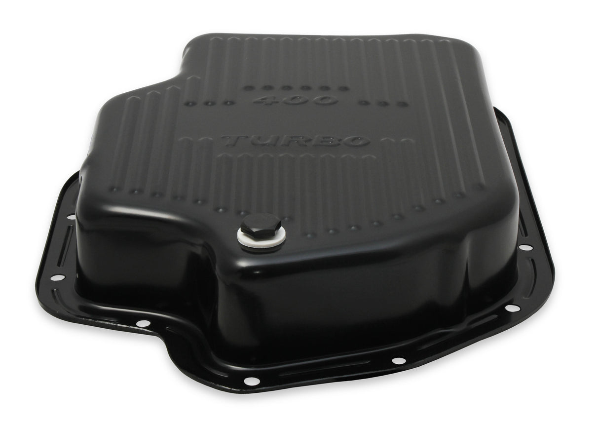 Mr Gasket Transmission Oil Pan - Black Steel - 9786BMRG