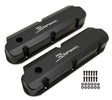 Holley 890011B Sniper Valve Cover - Fabricated Aluminum - Ford Small Block - Tall - Black