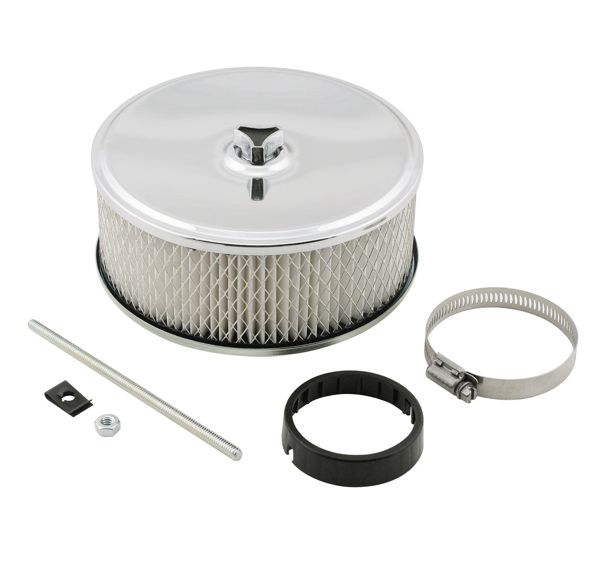 Mr Gasket Air Filter Assembly - Chrome - 6-1/2 Inch x 3-1/2 Inch - 4350MRG