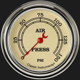 Classic Instruments Vintage 2 5/8" Air Pressure Gauge - VT318SLF