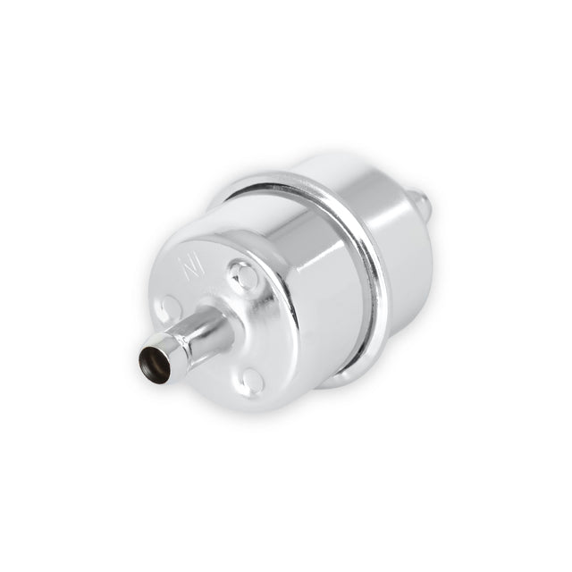Mr Gasket Chrome Fuel Filter - Fits 3/8 Inch Hose - 9746