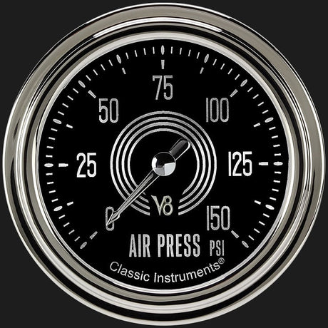 Classic Instruments V8 Speedster 2 5/8" Air Pressure Gauge - V8SR318SLC
