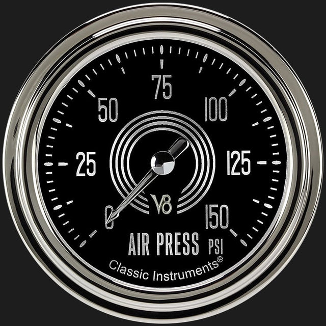 Classic Instruments V8 Speedster 2 5/8" Air Pressure Gauge - V8SR318SLC