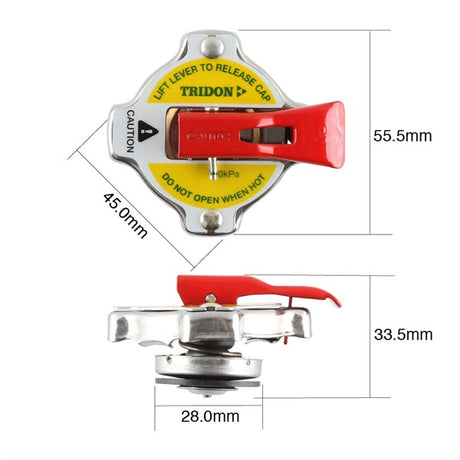 Tridon Lever Radiator Cap 16 (PSI) - Small Neck