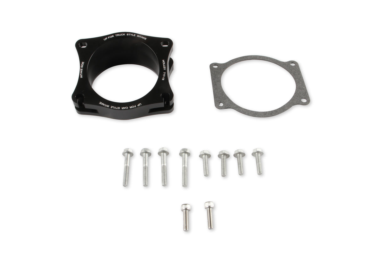 Holley 717-15 Throttle Body Angle Adapter - for GM LS and LT, and LT4 Intakes