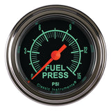 Classic Instruments G/Stock 2-1/8" Fuel Pressure Gauge (15 PSI) - GS145SLF