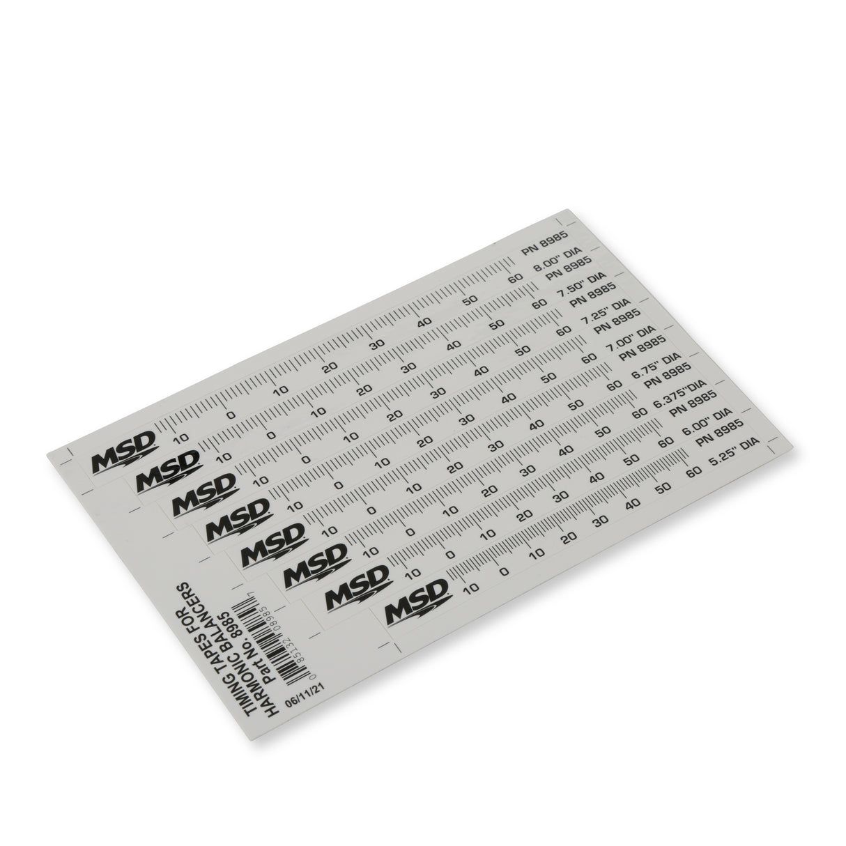 MSD Timing Tape - Harmonic Balancer - 5.25" to 8.00" - 8985