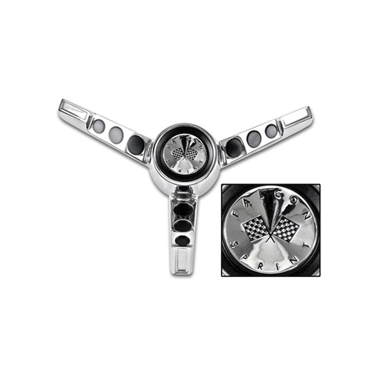 Scott Drake 1963-64 Falcon Sprint Steering Wheel Horn Button (w/generator only) - C4DZ-13A805-C