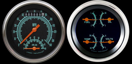 Classic Instruments G-Stock Series 3 3/8" Ultimate Speedometer & Quad - GS32SLF