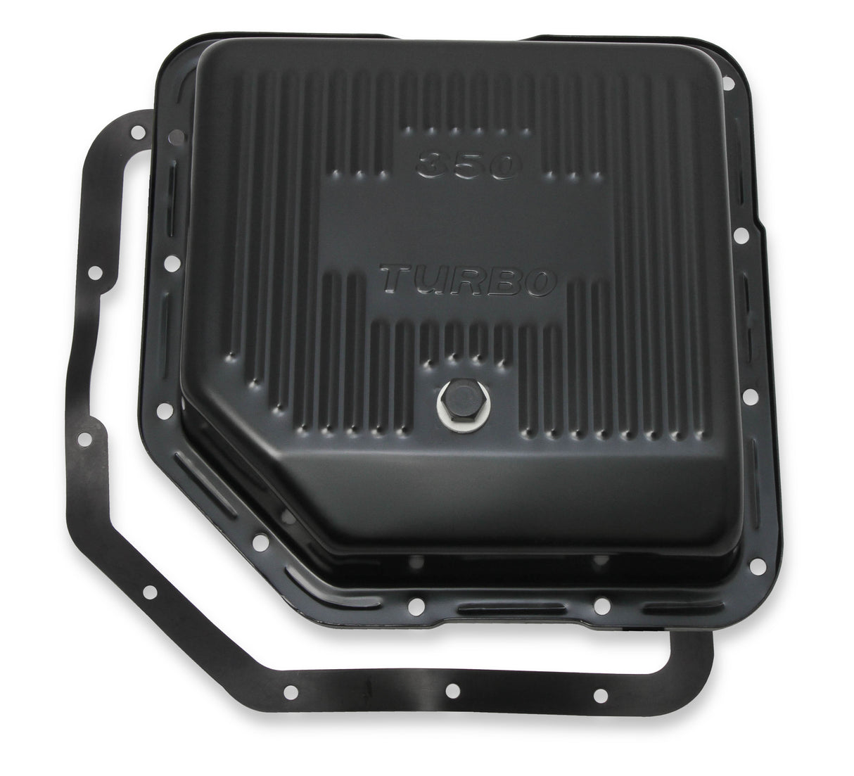Mr Gasket Transmission Oil Pan - Black Steel - 9765BMRG
