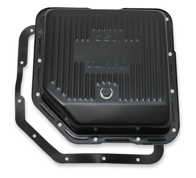 Mr Gasket Transmission Oil Pan - Black Steel - 9765BMRG