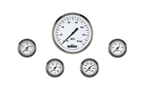 Classic Instruments White Hot Five Gauge Set 154 - WH154SLF