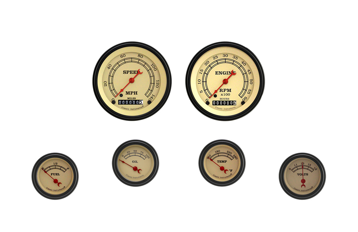 Classic Instruments VINTAGE SERIES 6 GAUTOGE SET-GM - VT01BLF
