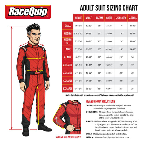 Racequip One Piece Single Layer Fire Suit - 130927RQP