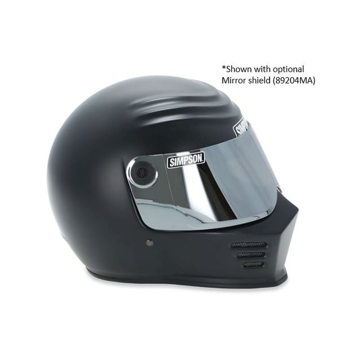 Simpson Motorcycle Outlaw Bandit Helmet - Flat Black - 28315L8