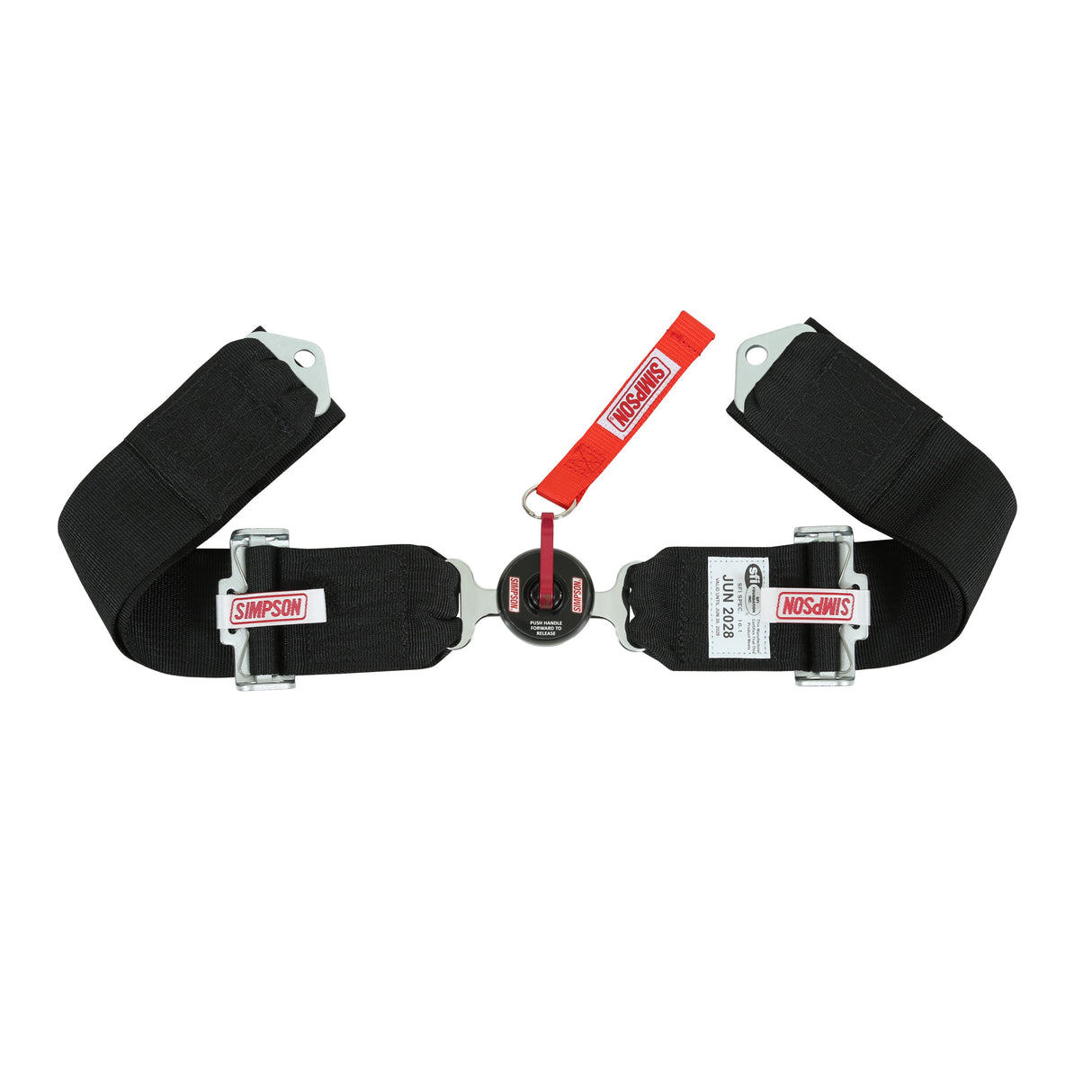 Simpson LCL 55" Lap Bolt-In 5-Point Pull-Down Harness Black - 29110BKH