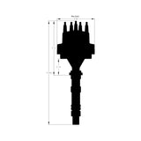 MSD Cadillac V8 Distributor w/Vacuum Advance - 8363