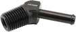 Aeroflow Male NPT to Barb 45 Degree Adapter 1/4" to 1/4" - AF845-04-04BLK AF845-04-04BLK
