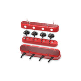 Holley 241-184 2-Piece Finned Valve Cover - Gen III/IV LS - Gloss Red Machined