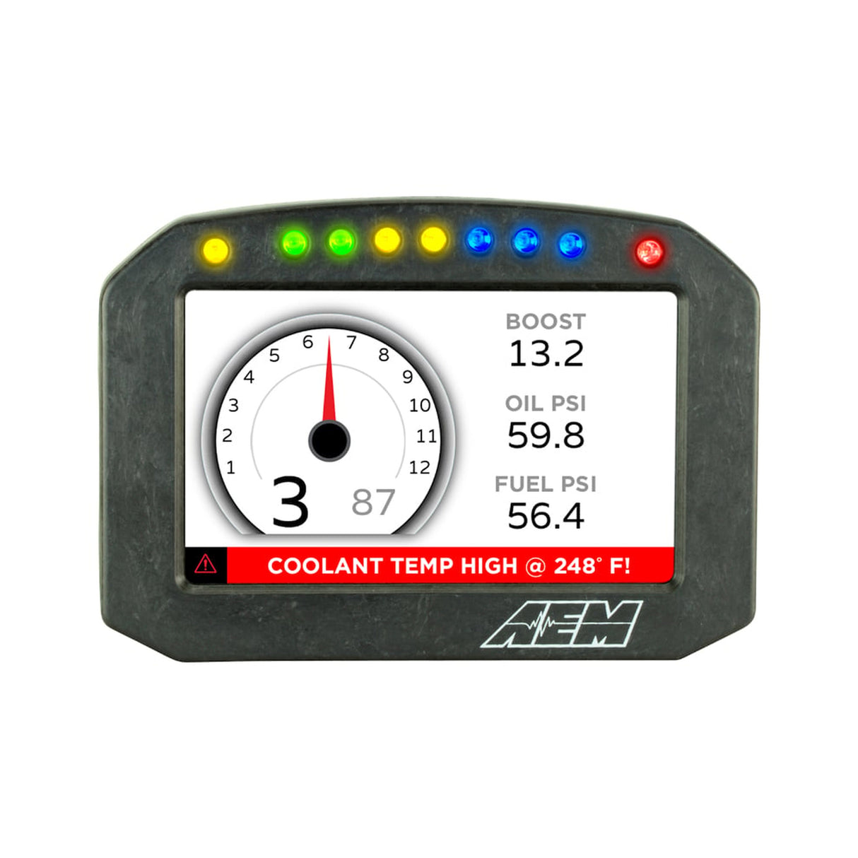 AEM CD-5FG Carbon GPS-Enabled Flat Panel Digital Dash Display - 30-5602F
