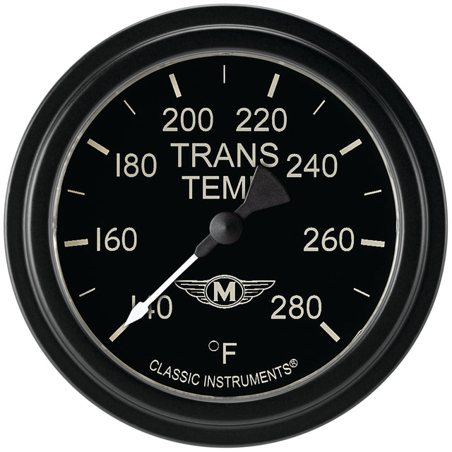 Classic Instruments Moal Bomber 2-5/8" Transmission Temperature Gauge - MA327BLF