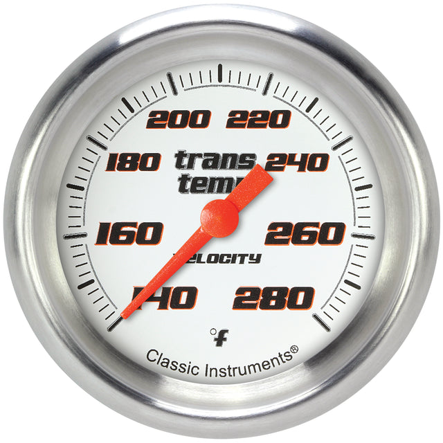 Classic Instruments Velocity White 2-5/8" Transmission Temperature Gauge - VS327WAPF