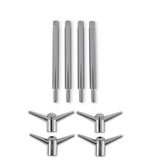 Mr Gasket Valve Cover Y Wing Bolts - Chrome Plated - 4 pack - 9824