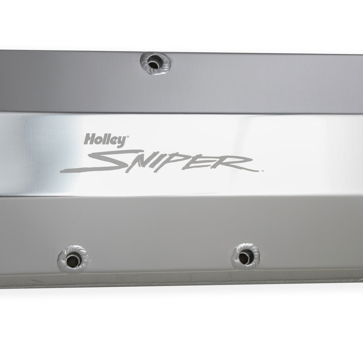 Holley 890002 Sniper Valve Cover - Fabricated Aluminum - BBC - Natural Anodized