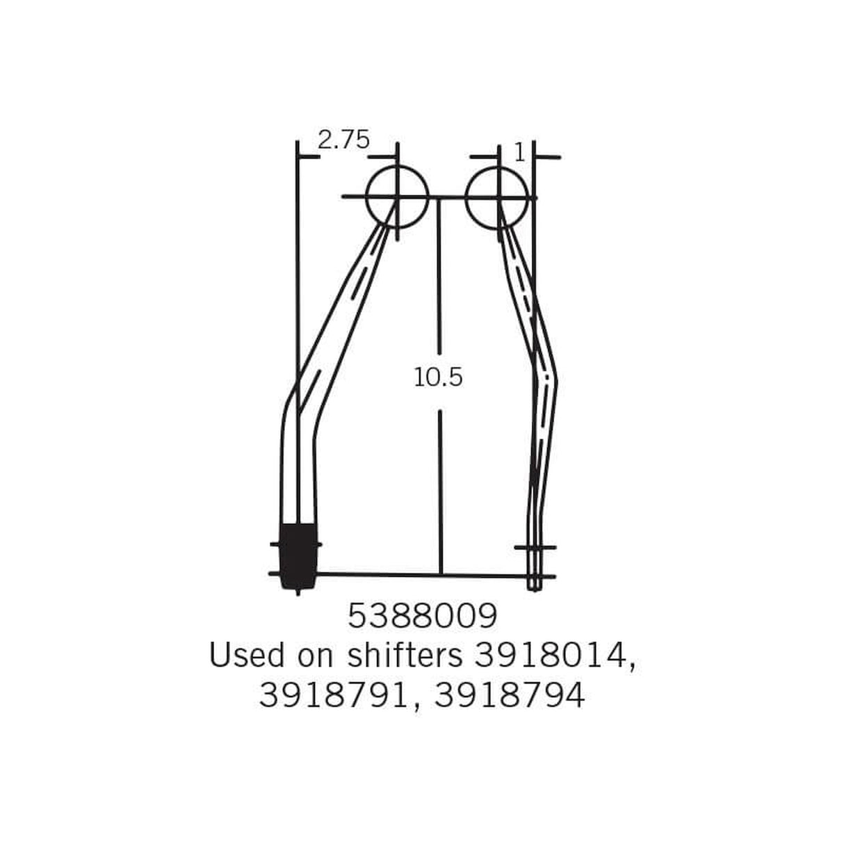 Hurst Competition/Plus Shifter Stick - Chrome - 5388009