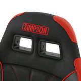 Simpson Vortex II Off-Road Suspension Seats Black/Red PAIR - S104-306-2