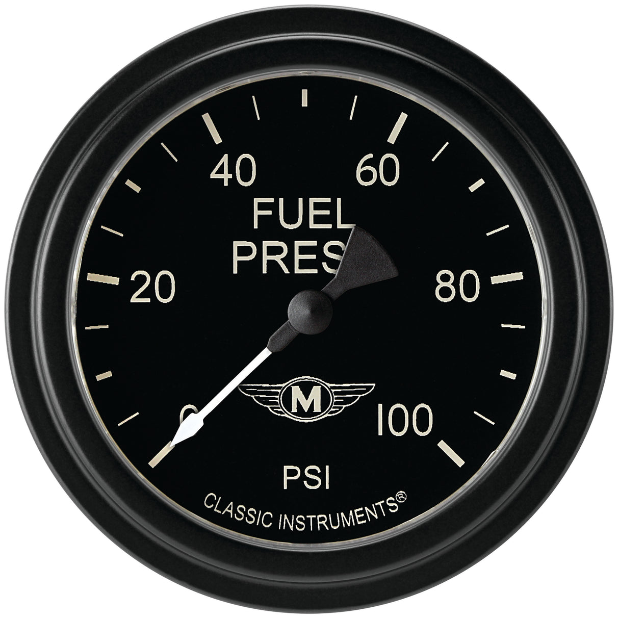 Classic Instruments Moal Bomber 2-5/8" Fuel Pressure Gauge (100 PSI) - MA346BLF