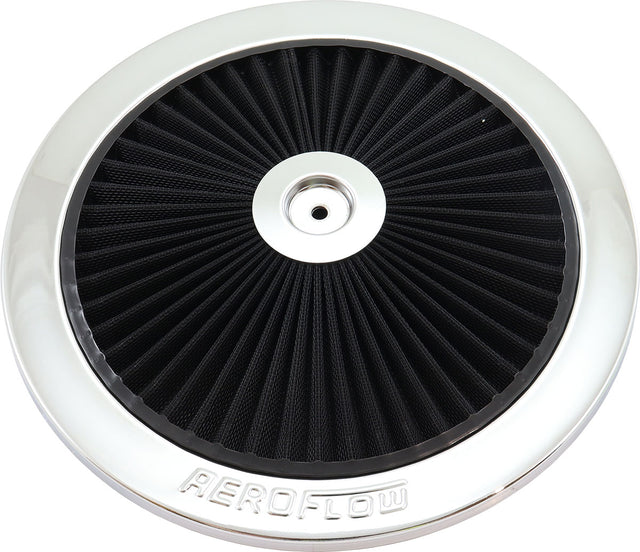 Aeroflow Chrome Full Flow Air Filter Top Plate - AF2851-1101 AF2851-1101
