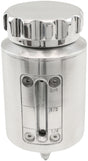 Aeroflow Brake & Clutch Reservoir with Sight Glass, Polished -3AN Outlet, 120ml (4oz), 100mm (4.00") H x 63.5mm (2-1/2") O.D (AF64-2154) AF64-2154