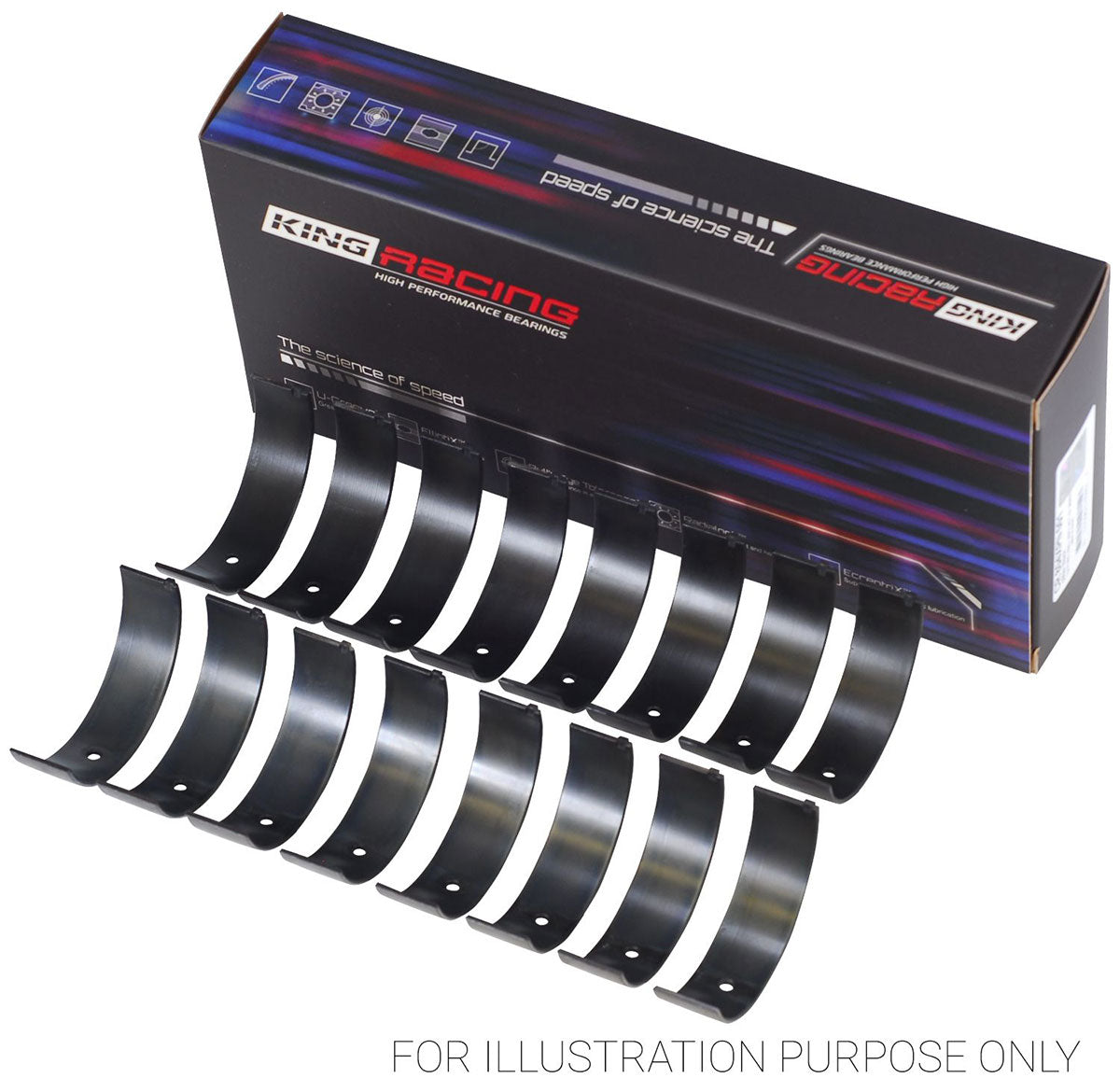 King XP Series Conrod Bearing Set, STD With .001" Xtra Clearance - KBCR804XPN STDX KBCR804XPN STDX