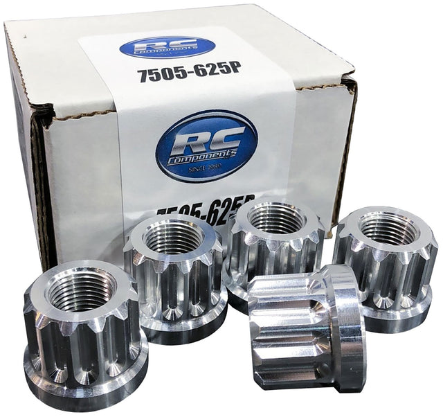 RC Comp 12-Point Wheel Nut Set, 5/8-18" R/H Thread, Black Eclipse Finish - RCCSLUG625-01P RCCSLUG625-01P