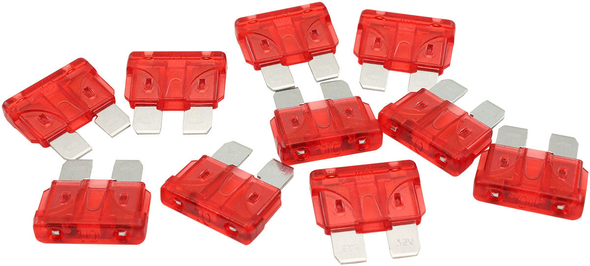 Aeroflow 10 AMP Standard Blade Fuses – 10 Pack - AF49-4007 AF49-4007