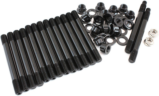 Aeroflow Ford XR6 Barra 2 Bolt Main Stud Kit Suits BA, BF, FG Turbo 4 Liter, 12 Point Nuts and 8740 Grade Material (AF37-2222) AF37-2222