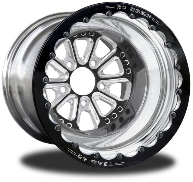 RC Comp Hammer Eclipse 15" x 8" Rear Wheel, Black with Eclipse Finish - RCCSA50X1P1E-03E RCCSA50X1P1E-03E