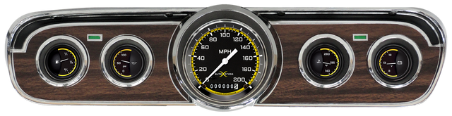 Classic Instruments AutoCross Yellow 1965-66 Mustang Package - MU65AXY00