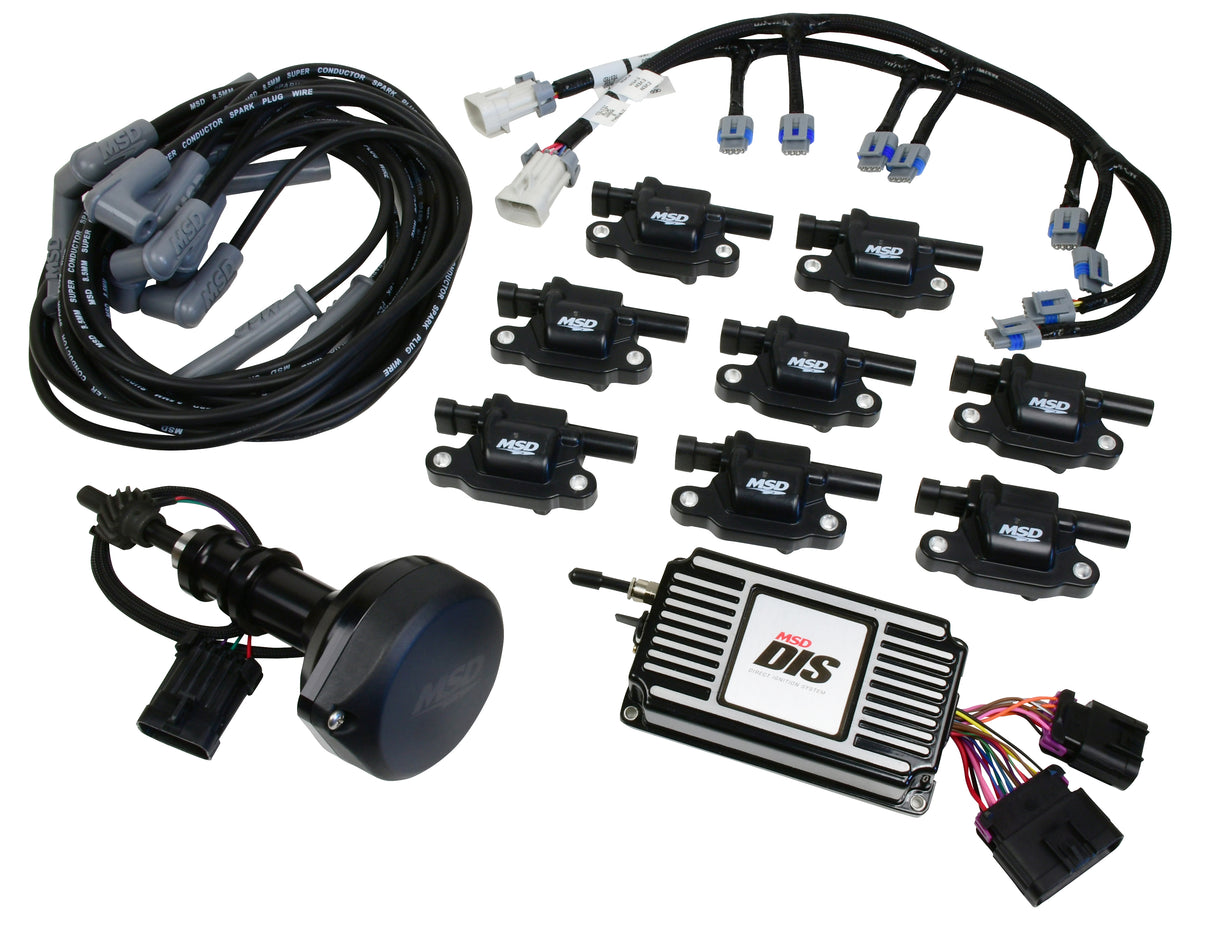 MSD DIS Direct Ignition System Kit - Black - 601523