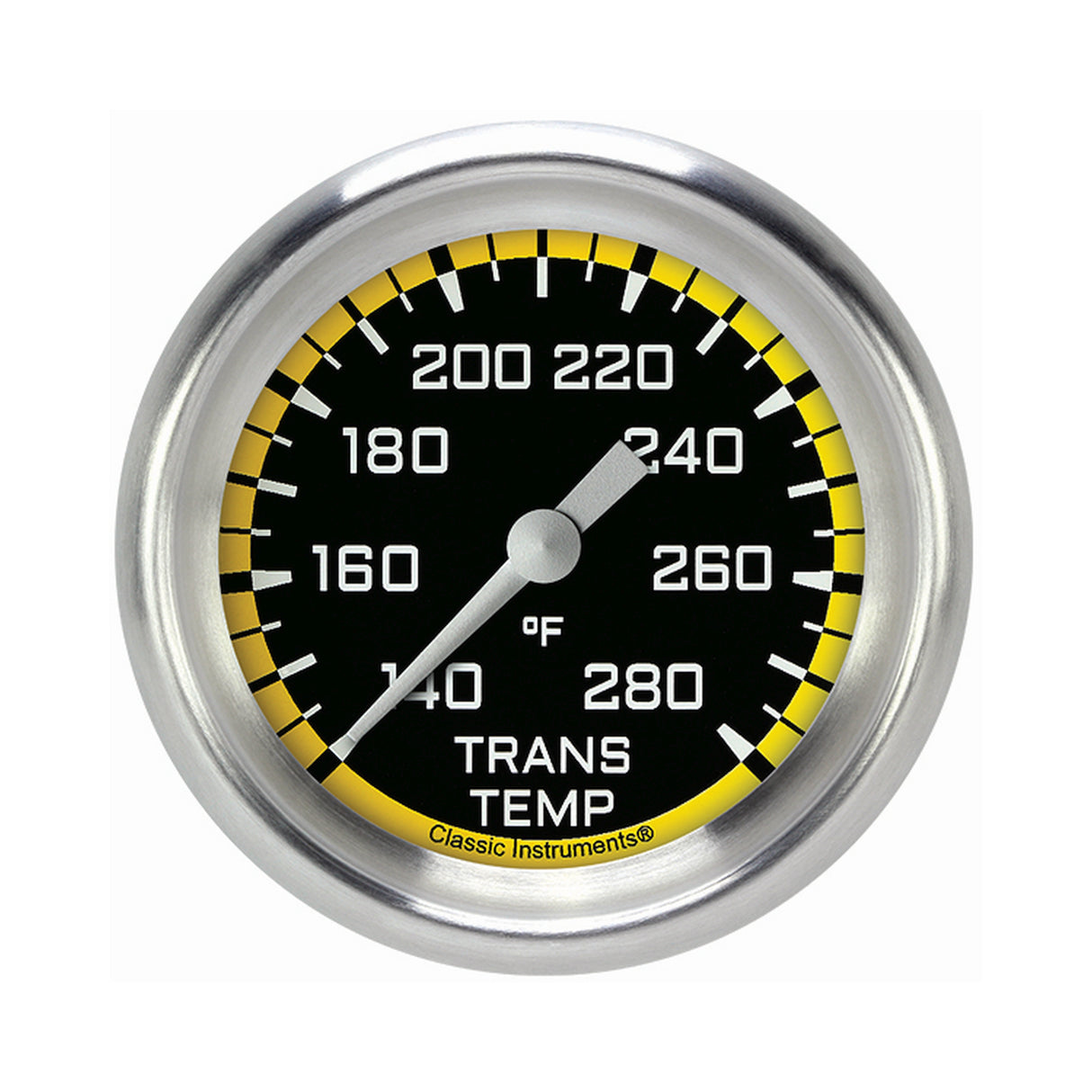 Classic Instruments Autocross Yellow 2 5/8" Transmission Temperature Gauge - AX327YAPF