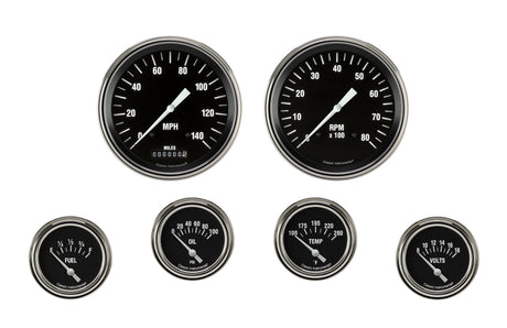 Classic Instruments Hot Rod Six Gauge Set 251 - HR251SLF