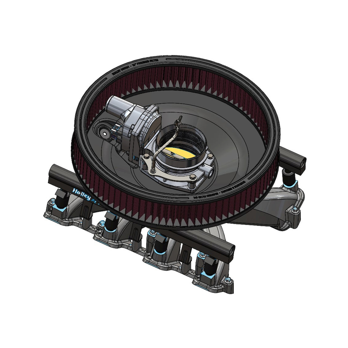 Holley 120-501 RetroFilter Drive-By-Wire Air Cleaner - 16-Inch Diameter - Black