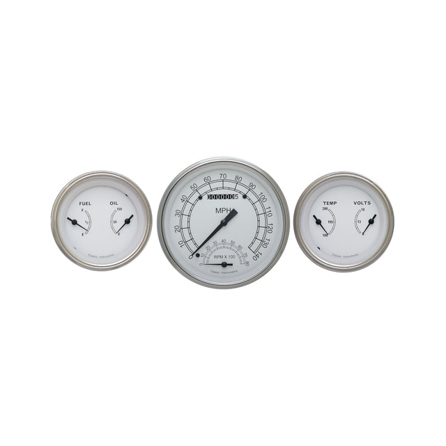 Classic Instruments CLASSIC WHITE 5INSPTACH, 2 - 3IN DUAL-GM - CW61SLC