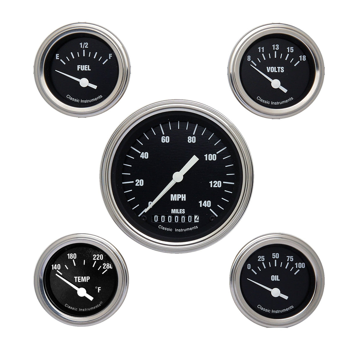 Classic Instruments HOT ROD 5 GAUTOGE SET-GM - HR00SLC