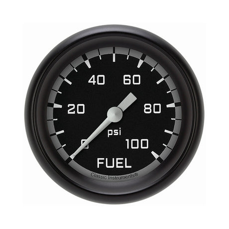 Classic Instruments Autocross Gray 2 5/8" Fuel Pressure Gauge, 100 psi - AX346GBPF